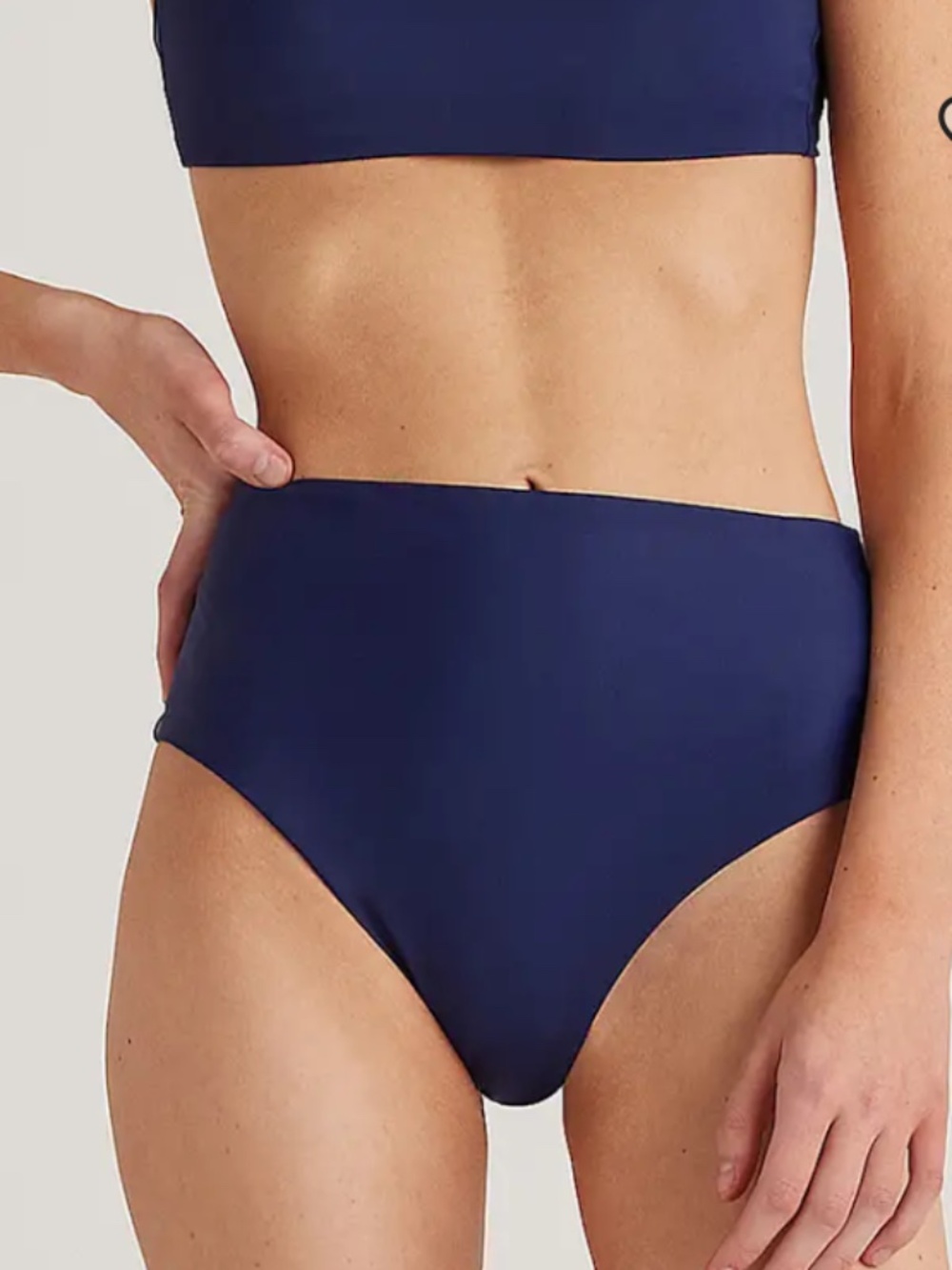 NWT Quince dark blue Italian bikini bottom med